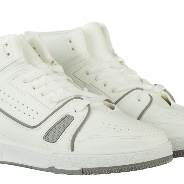 Ανδρικά αθλητικά παπούτσια λευκά από οικολογικό δέρμα  Lionari, 3 - Kalapod.gr